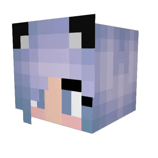 catrelina Minecraft avatar head, 3D render
