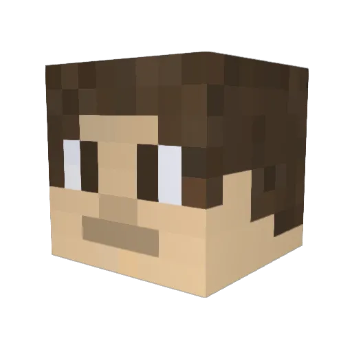 cats12 Minecraft avatar head, 3D render