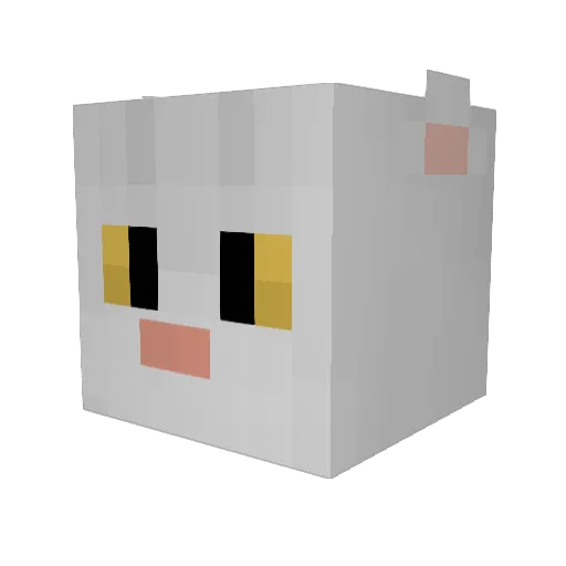 catseye10000 Minecraft avatar head, 3D render