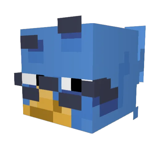 catsmilly Minecraft avatar head, 3D render