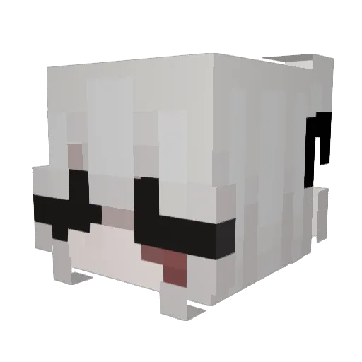 catti Minecraft avatar head, 3D render