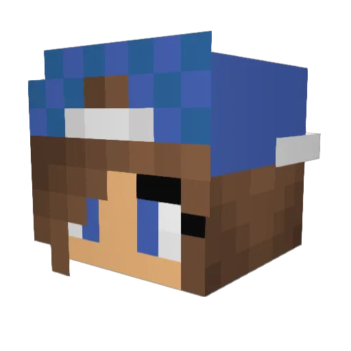 cattyab Minecraft avatar head, 3D render