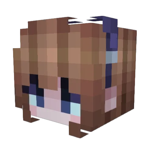cattyhead Minecraft avatar head, 3D render