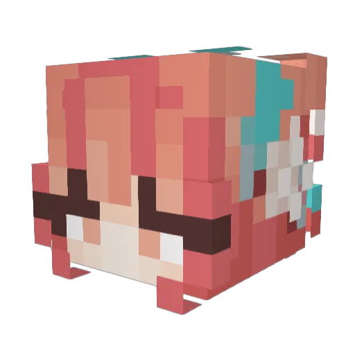 catuy Minecraft avatar head, 3D render