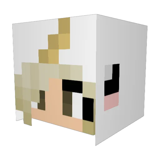 catviolet7 Minecraft avatar head, 3D render