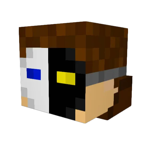 catvs Minecraft avatar head, 3D render