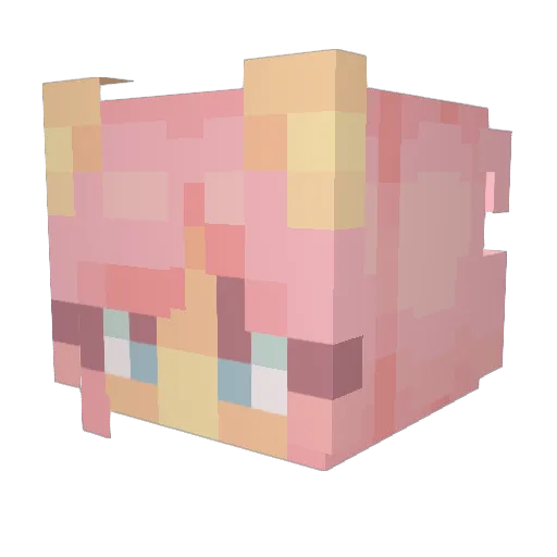catyas Minecraft avatar head, 3D render