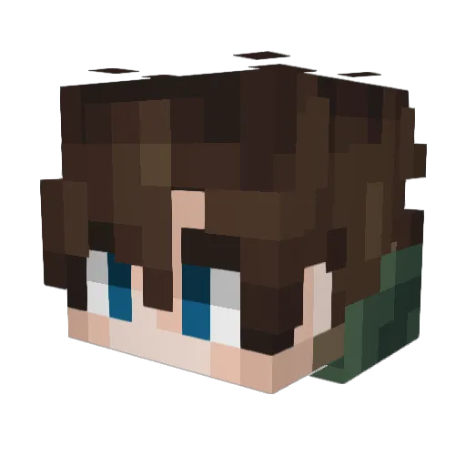 catys Minecraft avatar head, 3D render