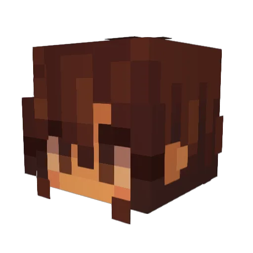 catzais Minecraft avatar head, 3D render