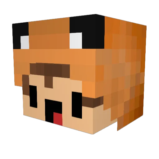 cauacrj2c Minecraft avatar head, 3D render