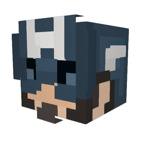 caubry Minecraft avatar head, 3D render