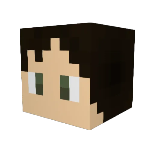 caughtnyact Minecraft avatar head, 3D render