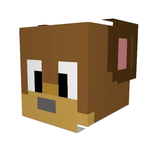 cause_freezing Minecraft avatar head, 3D render