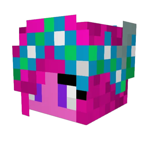 cavalosereno Minecraft avatar head, 3D render