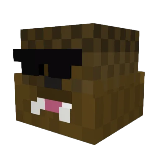 cavedrop Minecraft avatar head, 3D render
