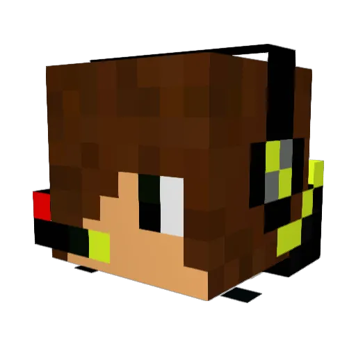 cavenflut Minecraft avatar head, 3D render