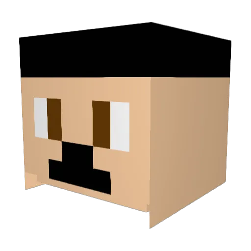cavfefe Minecraft avatar head, 3D render