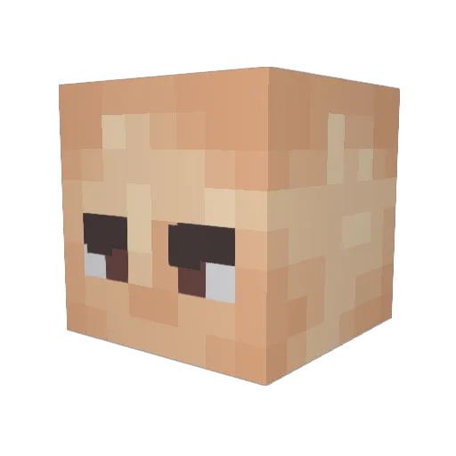 cavisk Minecraft avatar head, 3D render