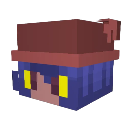 cavitydragon Minecraft avatar head, 3D render