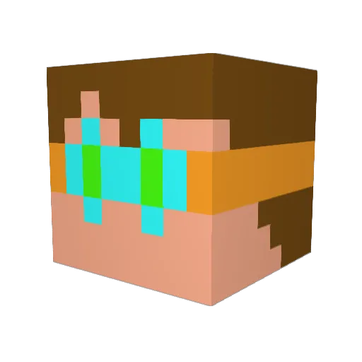 cavminer Minecraft avatar head, 3D render