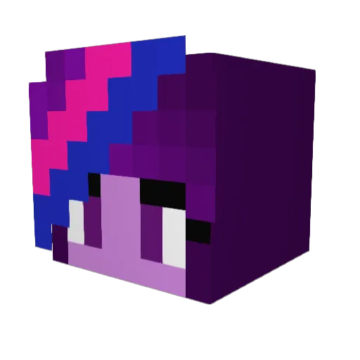 cawsmec Minecraft avatar head, 3D render