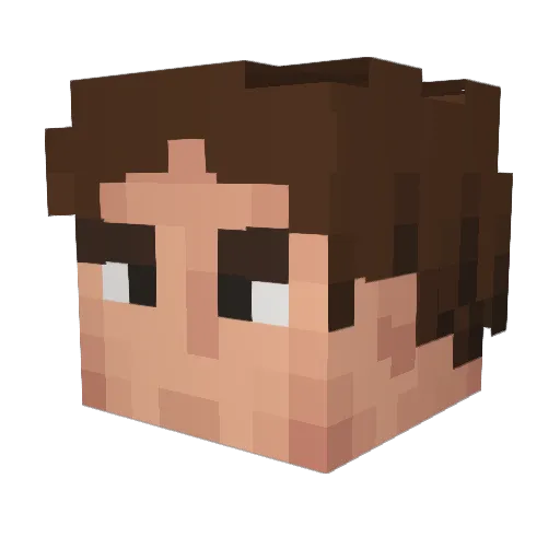 caxlyl Minecraft avatar head, 3D render