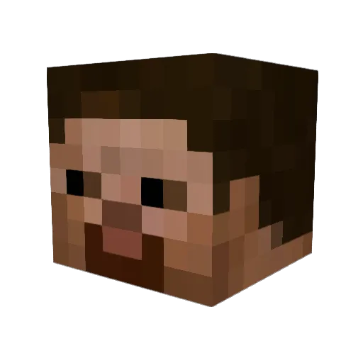 cay_01 Minecraft avatar head, 3D render