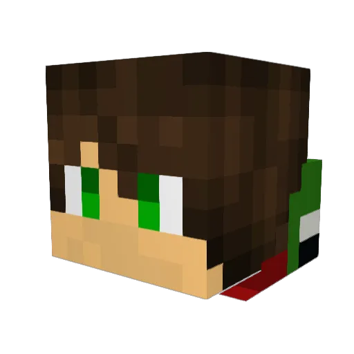 caydeng Minecraft avatar head, 3D render