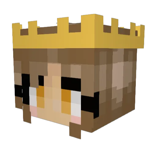 caysiV5458 Minecraft avatar head, 3D render