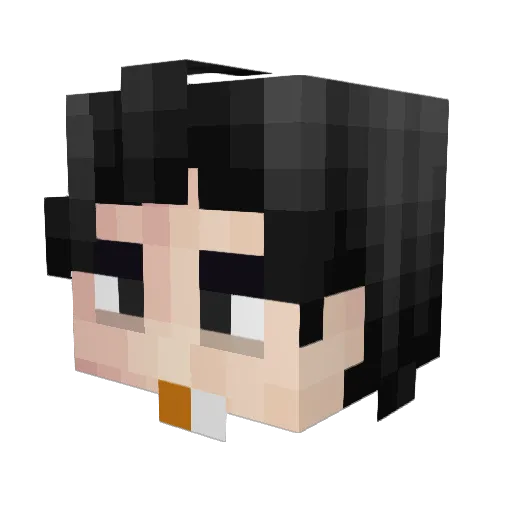 cazinnova Minecraft avatar head, 3D render
