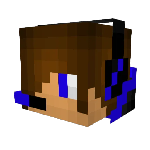 cazrocks Minecraft avatar head, 3D render