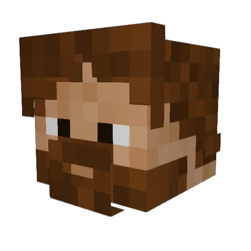cbbge Minecraft avatar head, 3D render