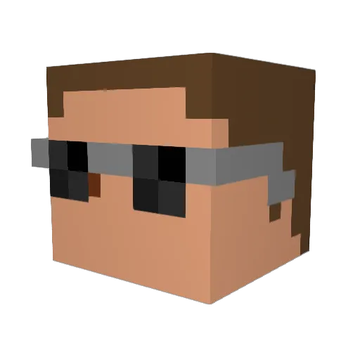 cbborfmm Minecraft avatar head, 3D render