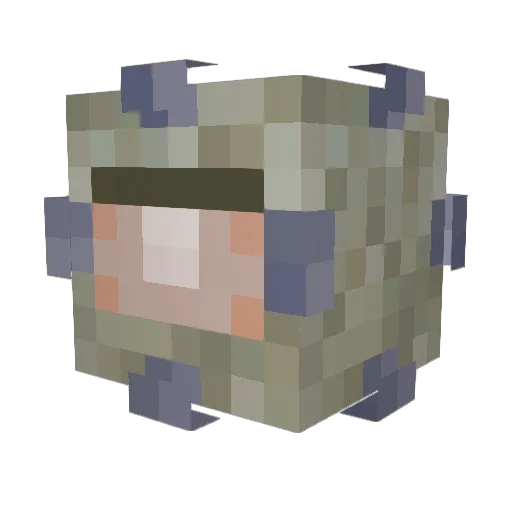 cbferre_45 Minecraft avatar head, 3D render