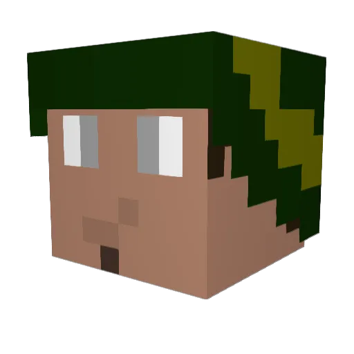 cbformula Minecraft avatar head, 3D render