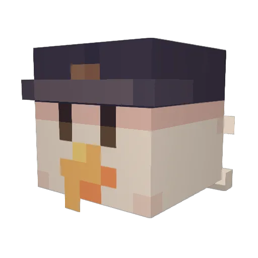 cbirrd Minecraft avatar head, 3D render