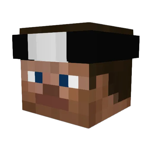 cbks Minecraft avatar head, 3D render