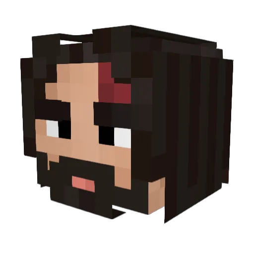 cbty_7 Minecraft avatar head, 3D render
