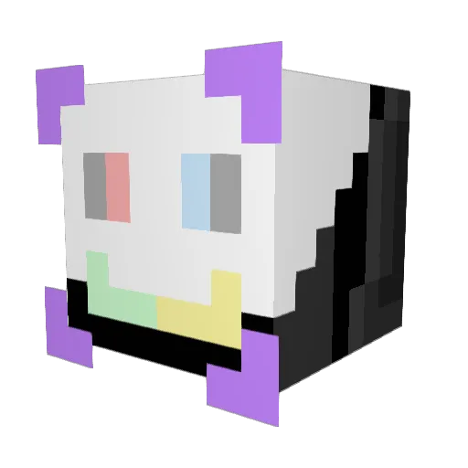 cbuvfa Minecraft avatar head, 3D render