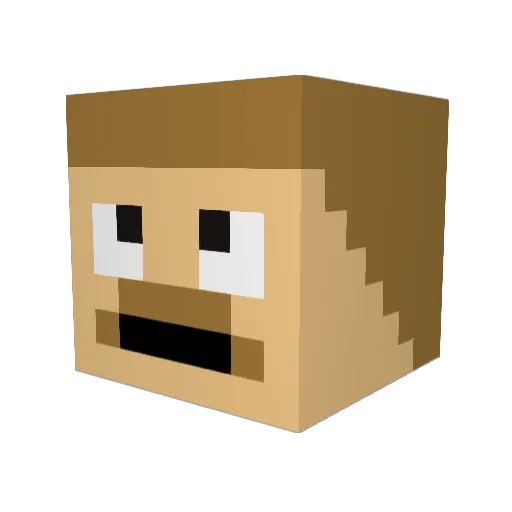 cbuwh Minecraft avatar head, 3D render