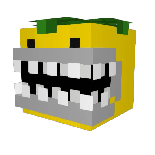 cc1em0n Minecraft avatar head, 3D render