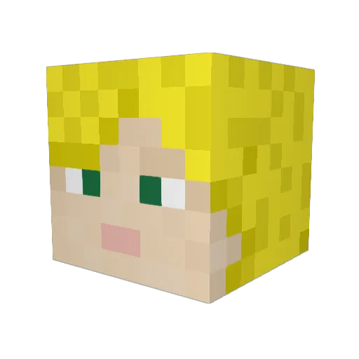 cc983 Minecraft avatar head, 3D render