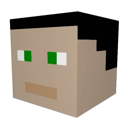 ccHare Minecraft avatar head, 3D render