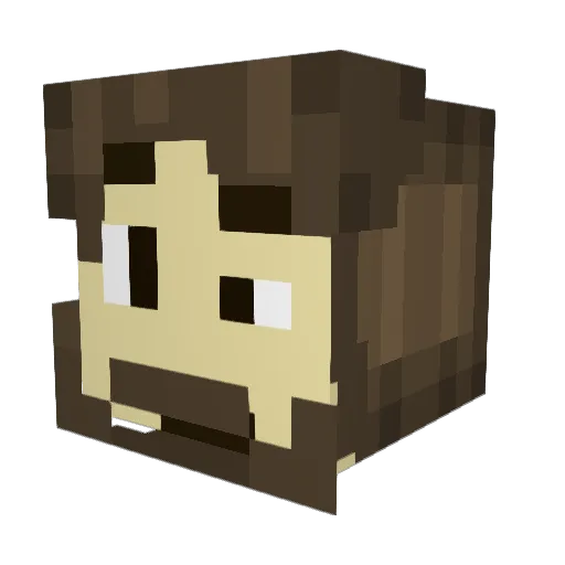 cc_nova Minecraft avatar head, 3D render