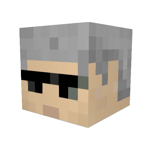 ccady Minecraft avatar head, 3D render