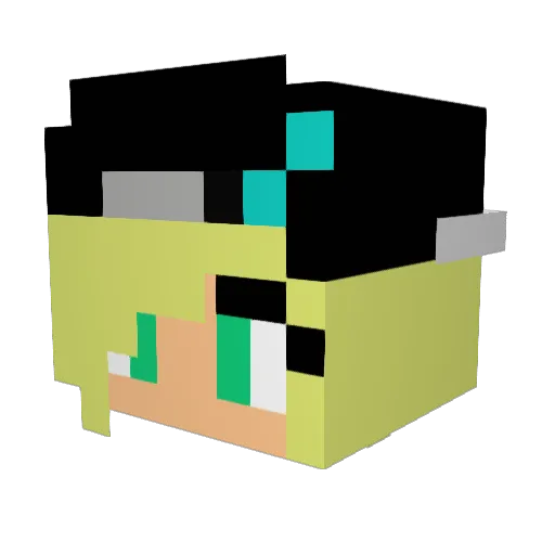 ccaellie Minecraft avatar head, 3D render