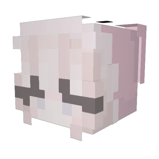 ccare Minecraft avatar head, 3D render