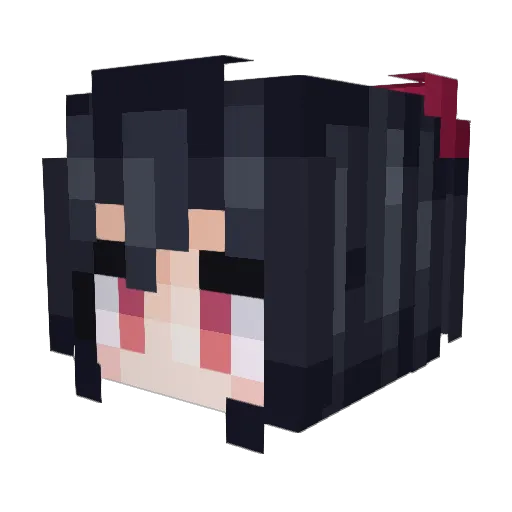 ccbakinha Minecraft avatar head, 3D render
