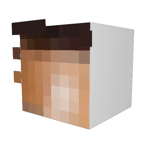 ccc909 Minecraft avatar head, 3D render