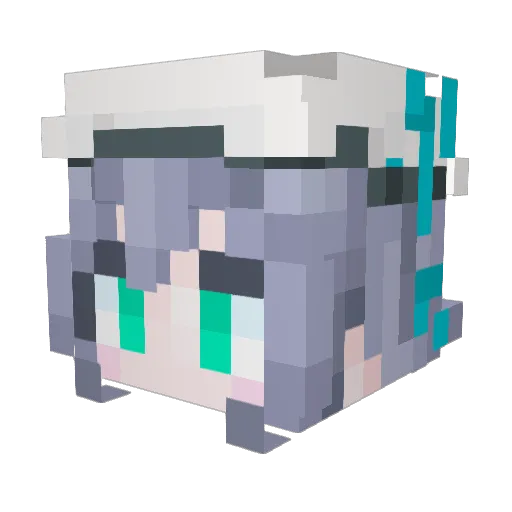 cccaiii Minecraft avatar head, 3D render